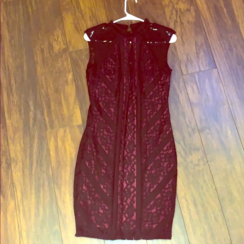 VENUS Lace Dress With Purple Underlay Size S